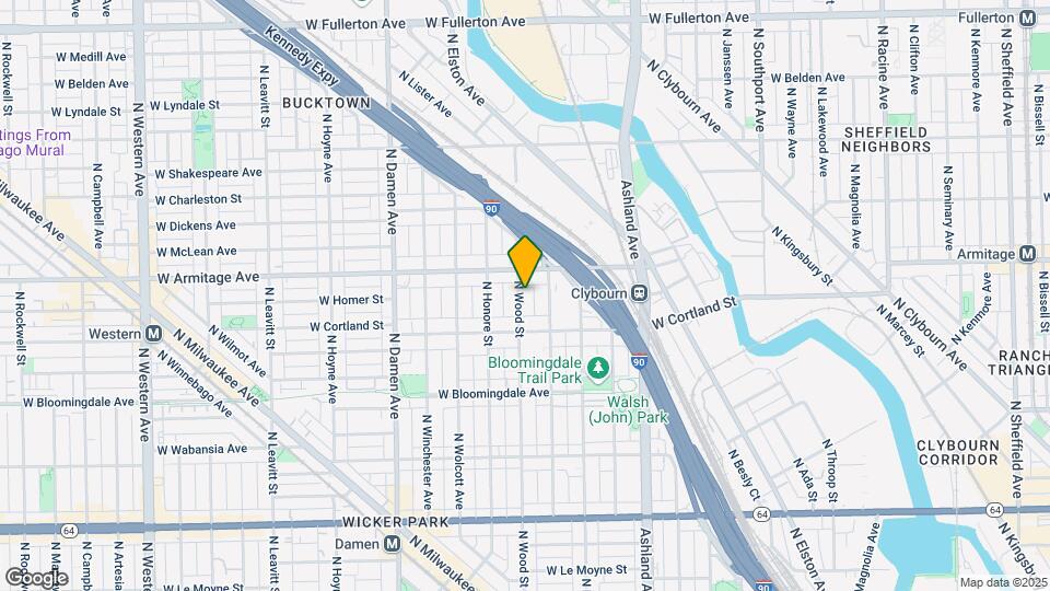 1935 N Wood St, Unit 1 Map and Location Details