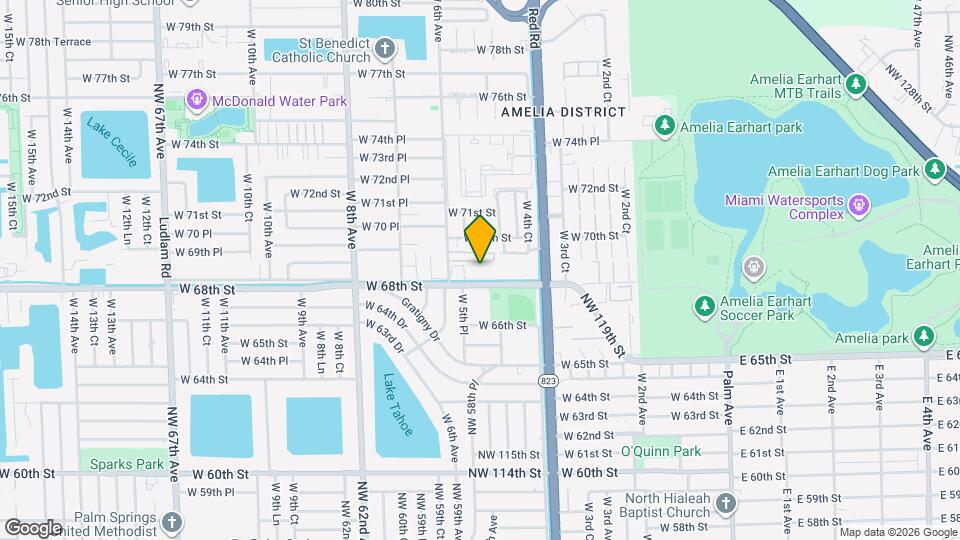 527 W 68th St Map and Location Details