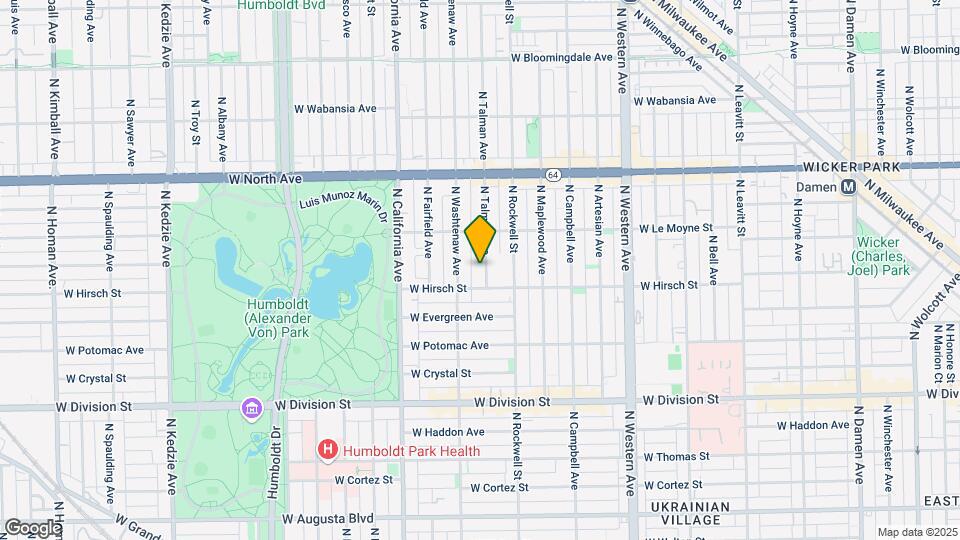 1418 N Talman Ave Map and Location Details