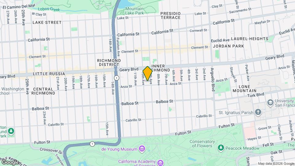 1830 Anza St Map and Location Details