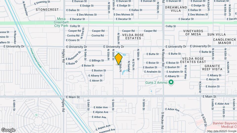222 N 56th Pl Map and Location Details