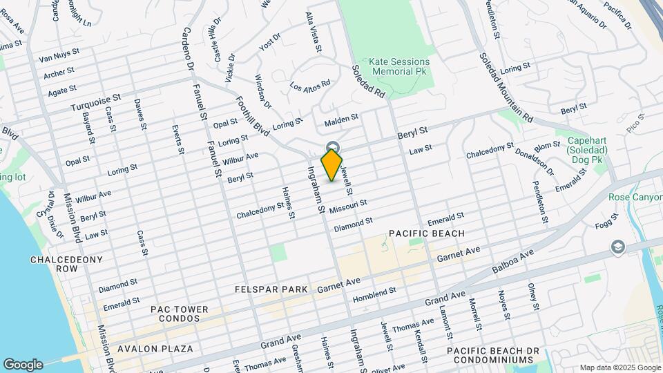 1636 Chalcedony St Map and Location Details