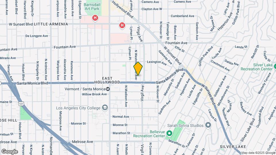 1122 N Westmoreland Ave Map and Location Details