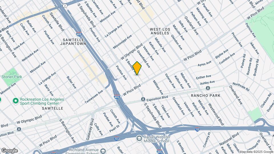 2335 S Bentley Ave Map and Location Details