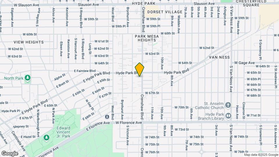 6519 Crenshaw Blvd Map and Location Details