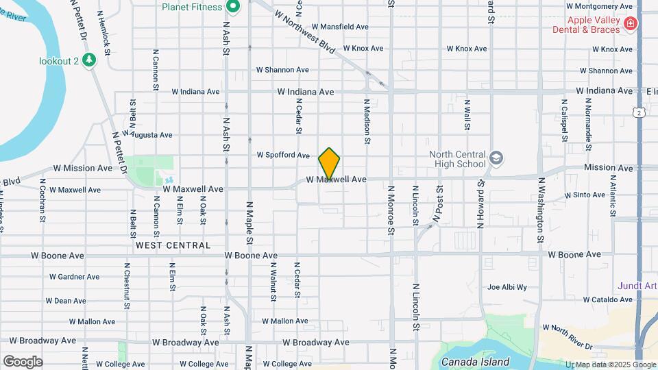 1217 W Maxwell Ave Map and Location Details