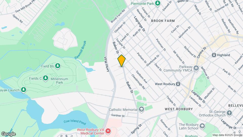 416 Baker St Map and Location Details