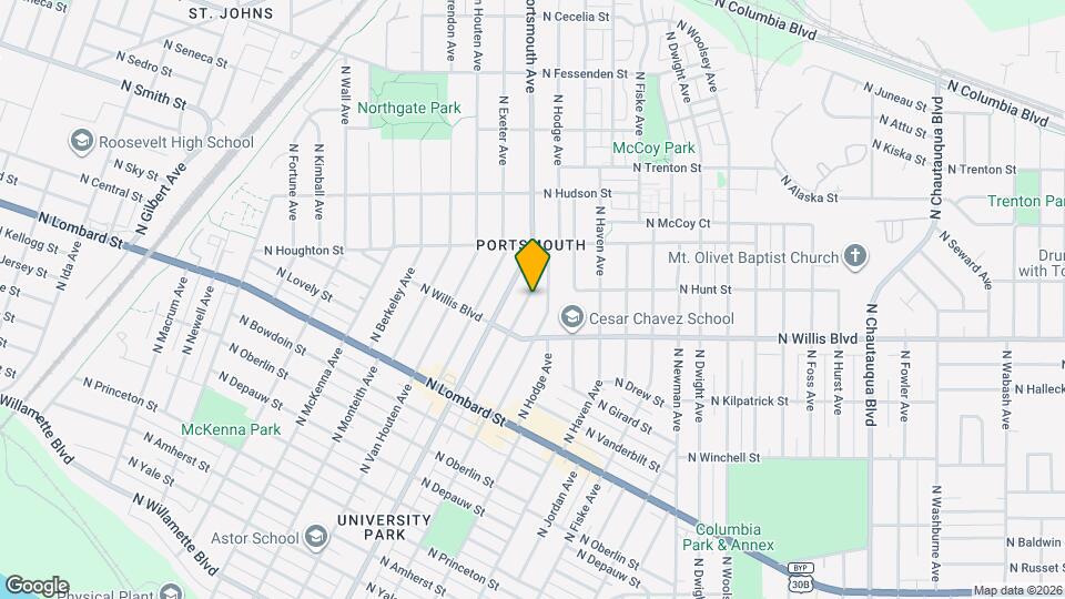 8606 N Gloucester Ave Map and Location Details