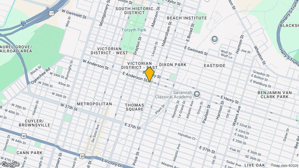 1407 Habersham St Map and Location Details