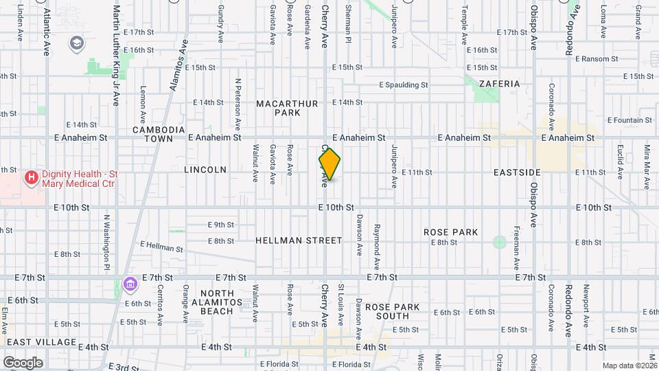 1060 Cherry Ave, Unit A Map and Location Details