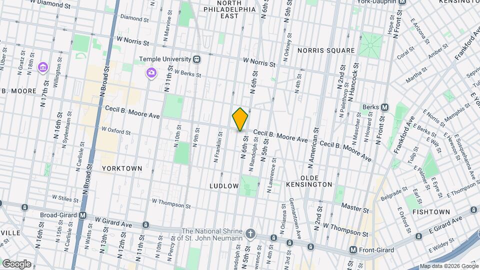 1645 N Marshall St Mapa y Detalles de la Ubicación