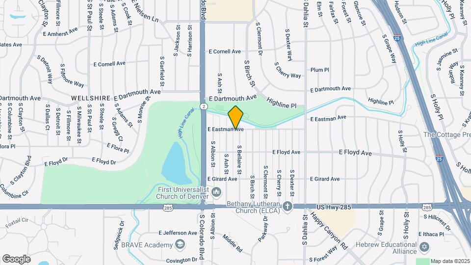 3201 S Bellaire St Map and Location Details
