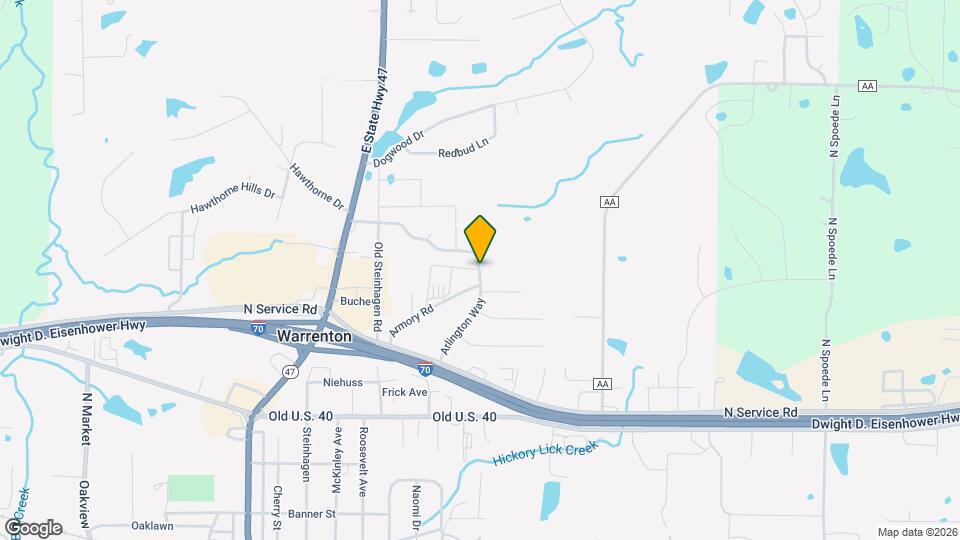 1070 Arlington Way Map and Location Details