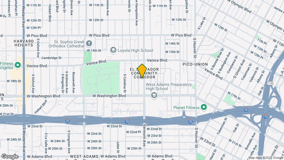 1727 S Vermont Ave Mapa y Detalles de la Ubicación