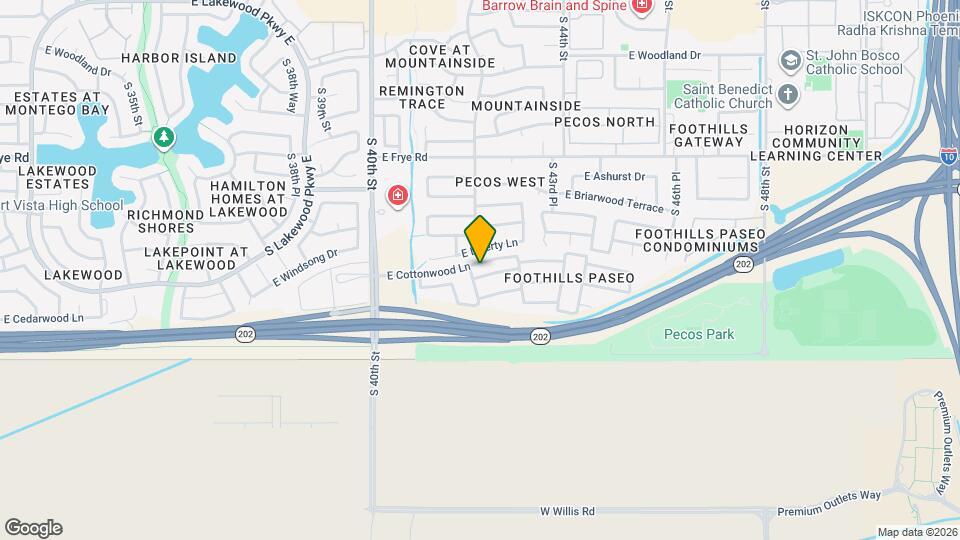 4206 E Redwood Ln Map and Location Details