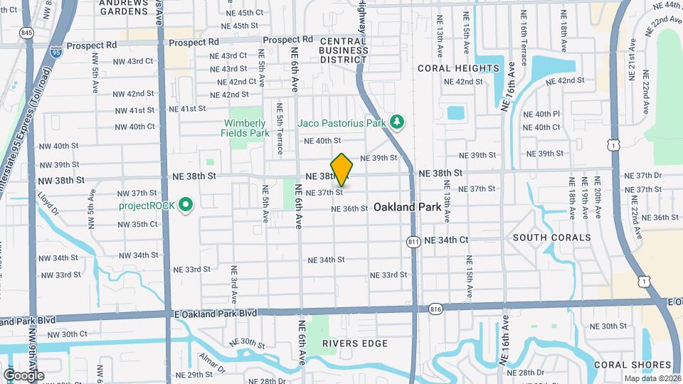 853 NE 37th St Map and Location Details