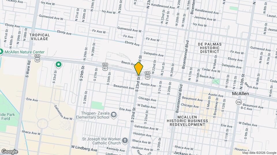 10 S 23rd St Map and Location Details