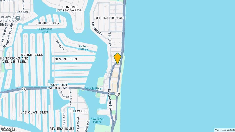 101 N Fort Lauderdale Beach Blvd Map and Location Details