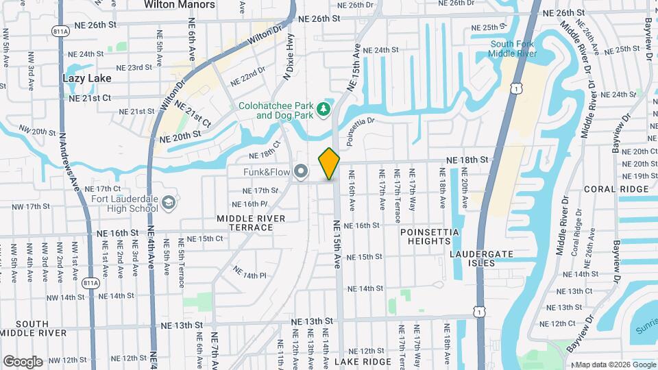 1721 NE 15th Ave Map and Location Details