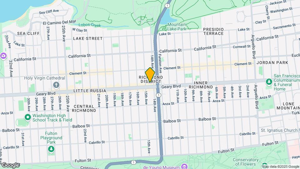 5028 Geary Blvd Map and Location Details