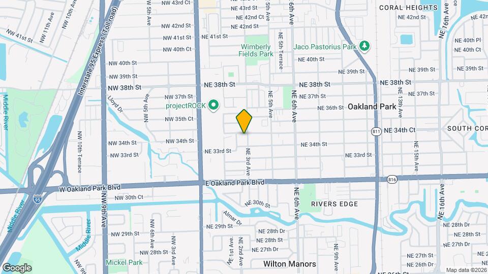 3443 NE 3rd Ave Map and Location Details