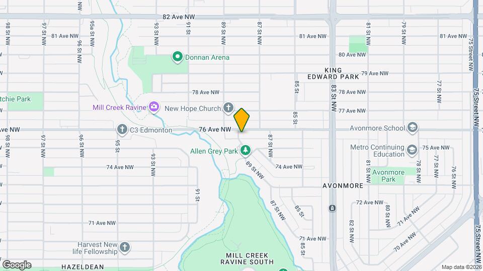 8755 76 Ave NW Map and Location Details