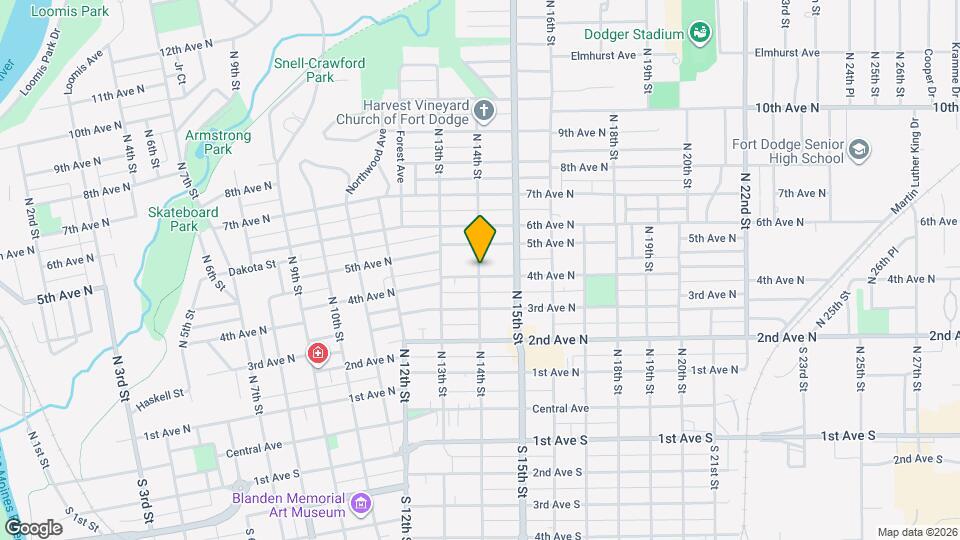 406 N 14th St Map and Location Details