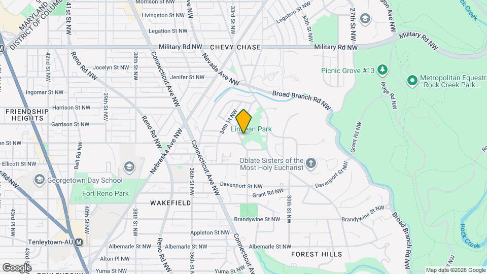 3201 Broad Branch Terrace NW Map and Location Details