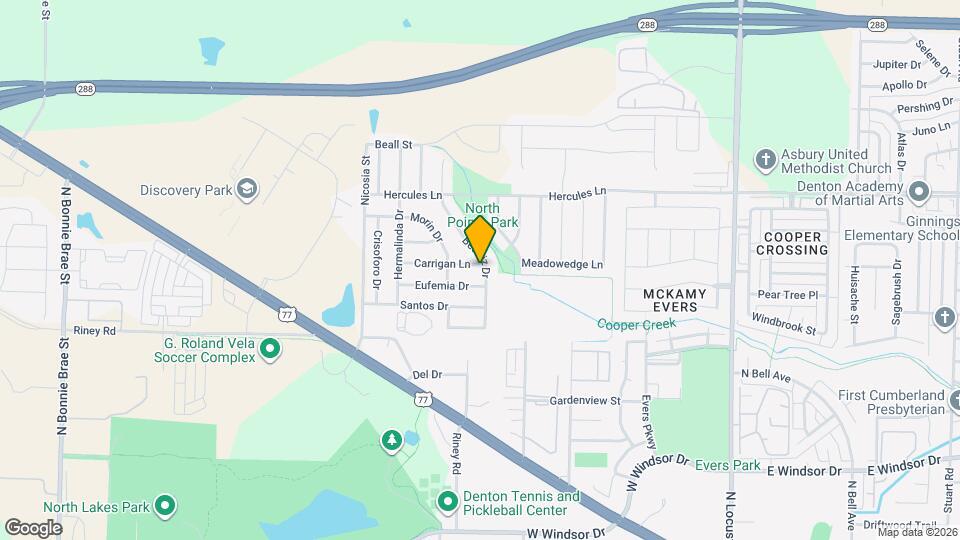 1401 Carrigan Ln Mapa y Detalles de la Ubicación