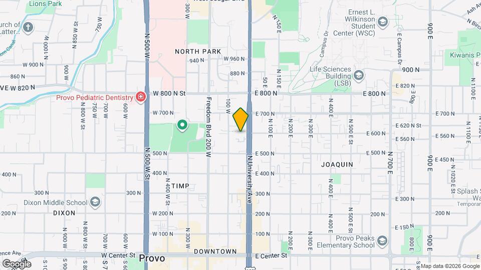 591 N University Ave, Unit 116 Map and Location Details