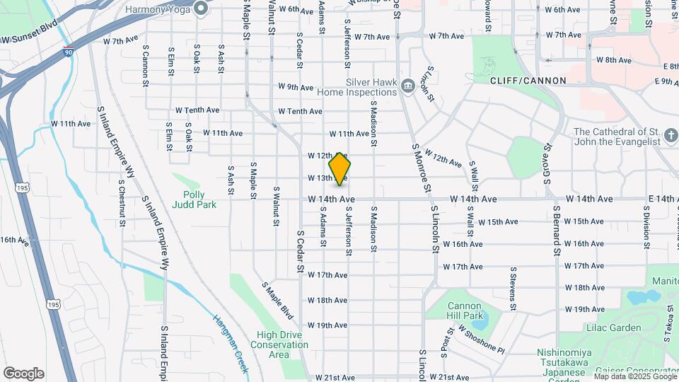1212 W 14th Ave Map and Location Details