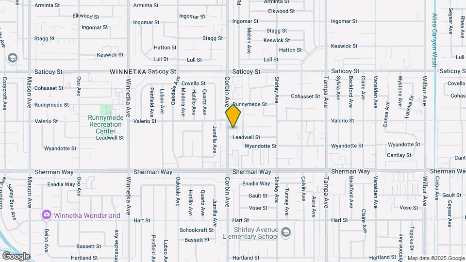 7330 Corbin Ave Map and Location Details