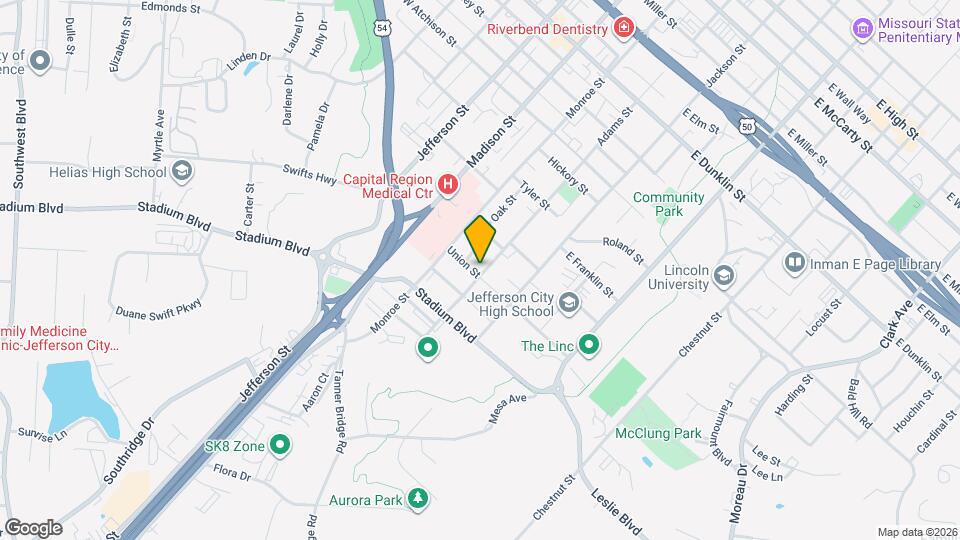 1116 Adams St Map and Location Details