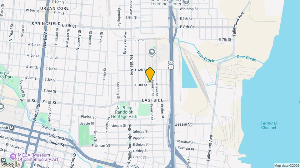 1157 E 3rd St Mapa y Detalles de la Ubicación