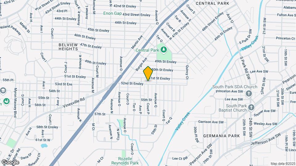 1620 52nd St Ensley Map and Location Details