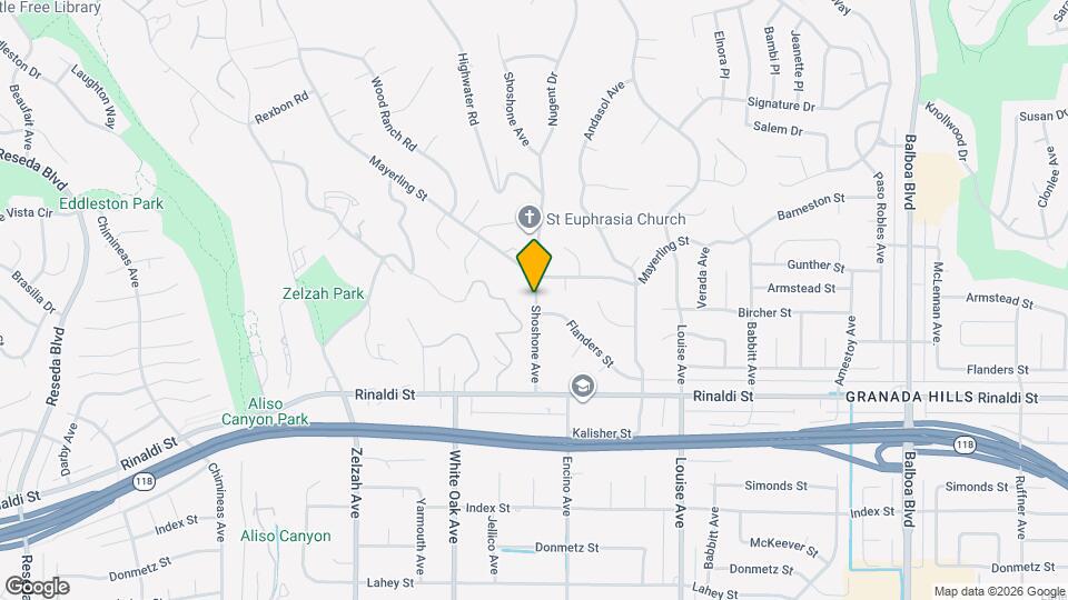 11717 Shoshone Ave Mapa y Detalles de la Ubicación