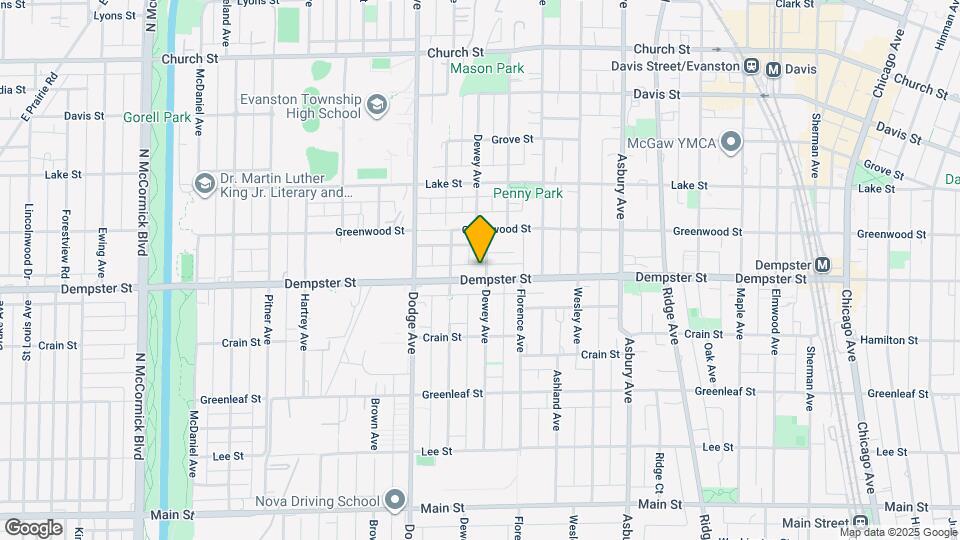 1701 Dempster St Map and Location Details