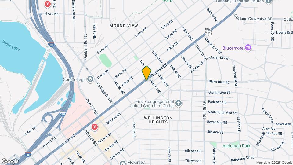 1537 1st Ave SE Mapa y Detalles de la Ubicación