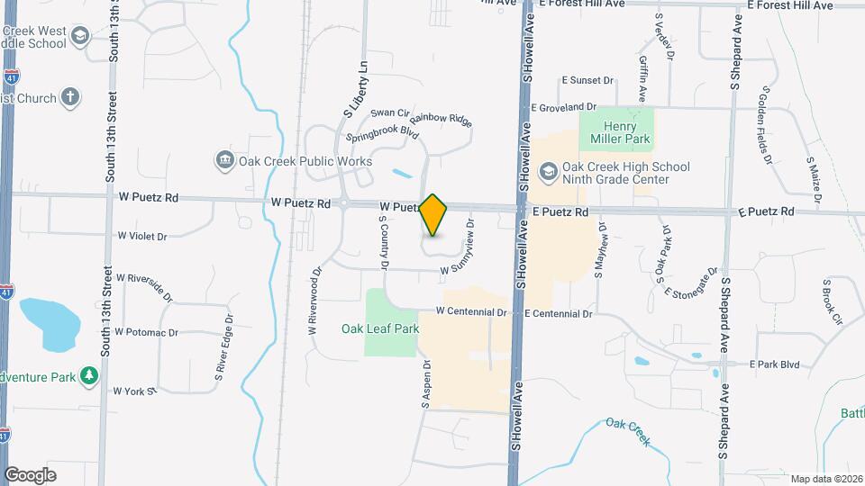 Oak Creek Courts Map and Location Details