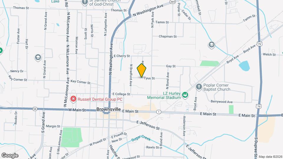 416 Tyus St Map and Location Details