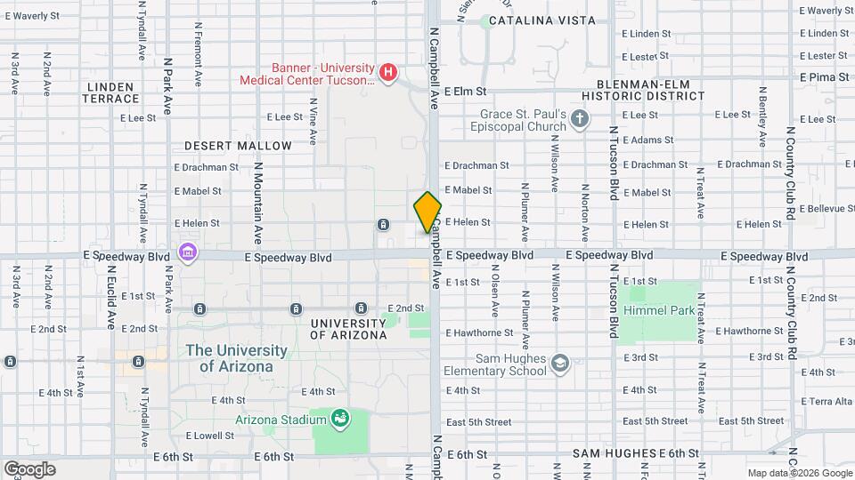 1107 N Campbell Ave Map and Location Details
