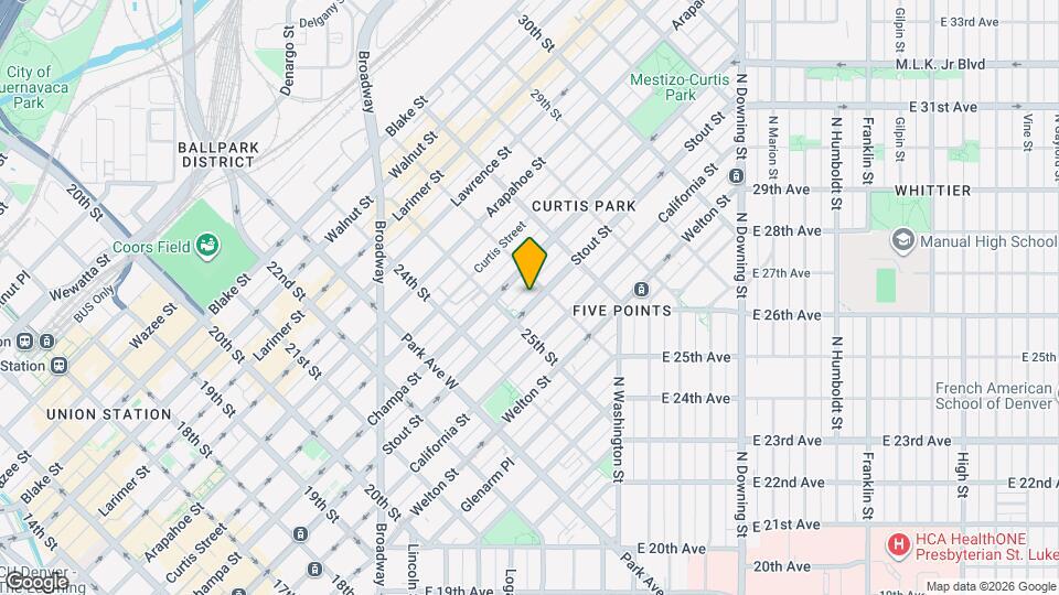 2545 Stout St Map and Location Details