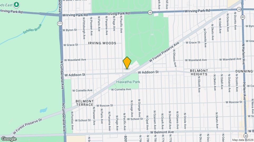 7942 W Addison St Map and Location Details