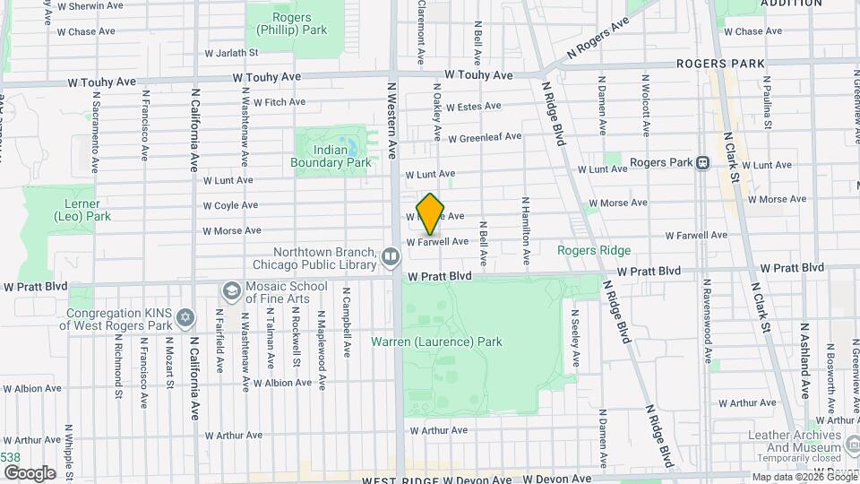 2310 W Farwell Ave Map and Location Details