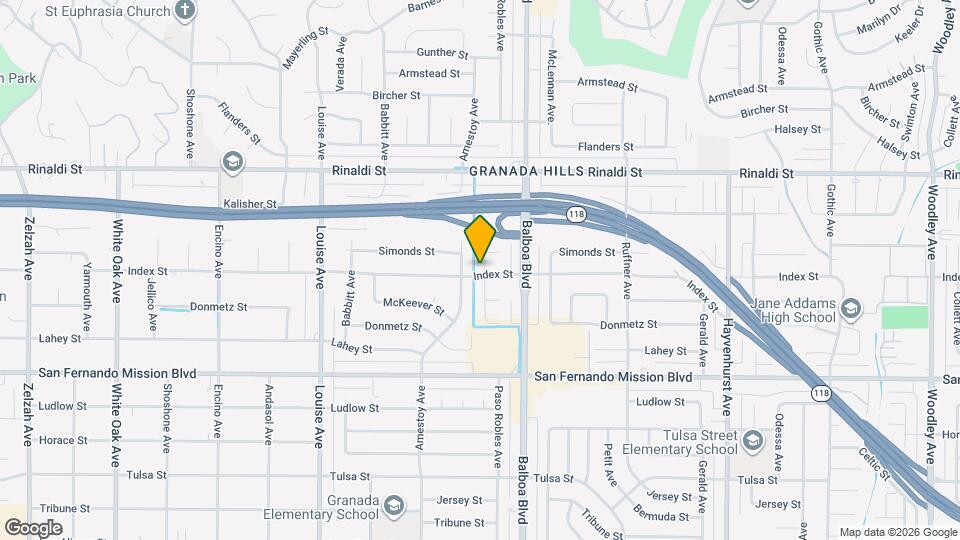 11303 Paso Robles Ave Map and Location Details
