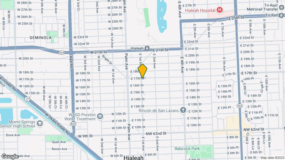 100 E 17th St Map and Location Details