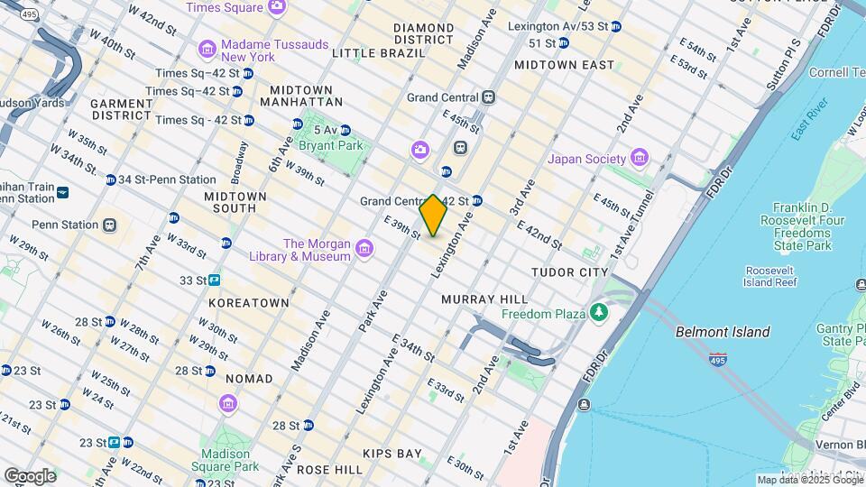 113 E 39th St Mapa y Detalles de la Ubicación