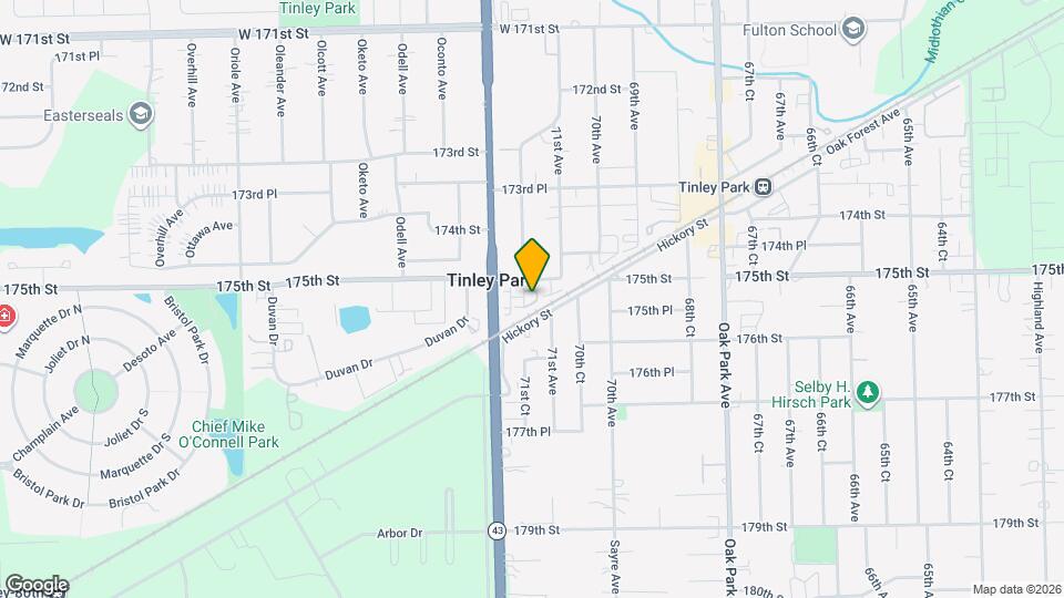 17525 71st Ct, Unit 17525 71st, Tinley Park Unit 2C Mapa y Detalles de la Ubicación