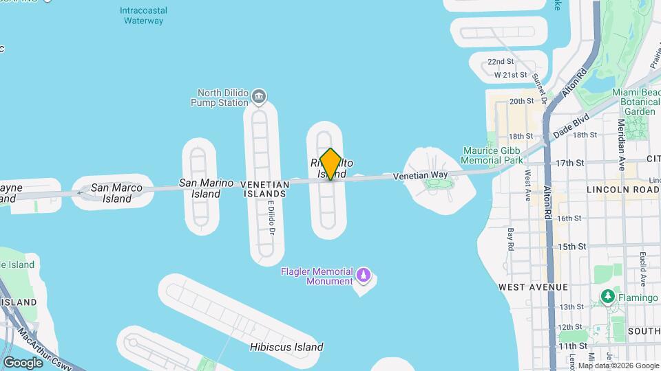 222 E Rivo Alto Dr Map and Location Details