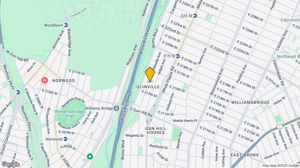 3634 Olinville Ave Map and Location Details